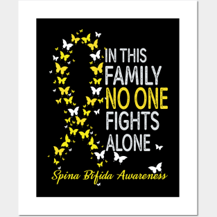 In this family noone fights alone..Spina bifida awareness Posters and Art